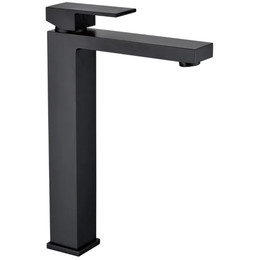 Смеситель для умывальника высокий Grocenberg GB3008BL, чёрный матовый - фото 