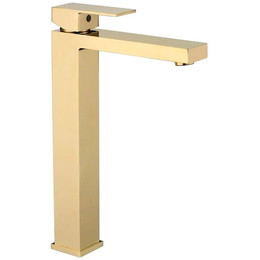 Смеситель для умывальника высокий Grocenberg GB3008GO, золото - фото 
