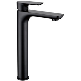 Смеситель для умывальника высокий Grocenberg GB3009BL, чёрный матовый - фото 