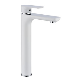 Смеситель для умывальника высокий Grocenberg GB3009WC, белый хром - фото 