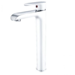 Смеситель для умывальника высокий Grocenberg GB3010WC, белый хром - фото 