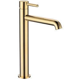 Смеситель для умывальника высокий Grocenberg GB3029GO, золото - фото 