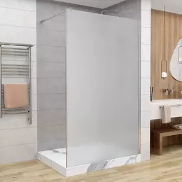 Душевая перегородка Avacan 110 см MC110MT стекло (8 мм) с кронштейном в комплекте, хром/матовое - фото 