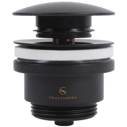 Донный клапан Grocenberg GB106BL, чёрный матовый - фото 