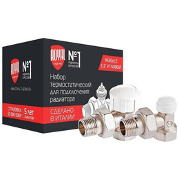 Вентиль термостатический угловой Royal Thermo 3/4" М30х1,5 RTE 07.010. - фото 