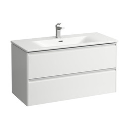 Тумба подвесная с раковиной-столешницей Laufen Palace 100 см 8.6070.7.260.104.1, белый матовый - фото 