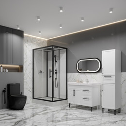 Душевое кабина EvaGold 120x80 см EG210022, чёрный/прозрачное - фото 