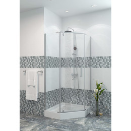 Душевое ограждение EvaGold 90х90 см EG220040, хром/прозрачное - фото 