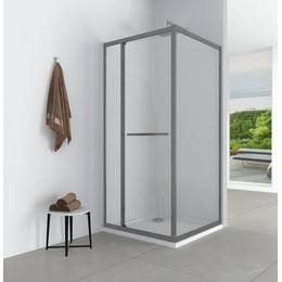 Душевое ограждение EvaGold 90х90 см EG220082, оружейная сталь/прозрачное - фото 