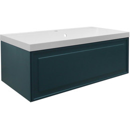 Тумба подвесная с раковиной Azario Belloni 100 см CS00098074, зелёный - фото 