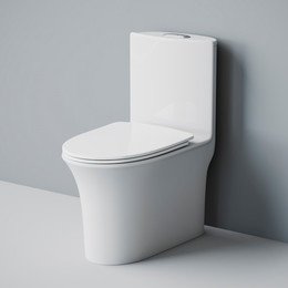 Унитаз-моноблок безободковый EvaGold EG050025 с тонкой крышкой микролифт - фото 