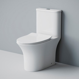 Унитаз-моноблок безободковый EvaGold EG050030 с тонкой крышкой микролифт - фото 