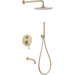 Душевая система для ванны Abber Wasser Kreis AF8117G, золото матовый - фото 