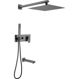 Душевая система для ванны Abber Daheim AF8217NG, никель - фото 