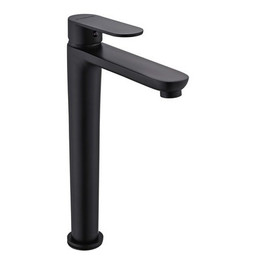 Смеситель для раковины высокий EvaGold Queens EG400065, чёрный матовый - фото 