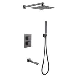 Душевая система для ванны с термостатом Abber Daheim AF8250NG, никель - фото 