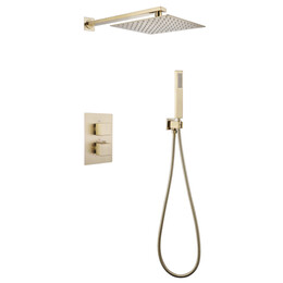 Душевая система для душа с термостатом Abber Daheim AF8251G, золото матовый - фото 