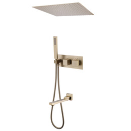 Душевая система для ванны с термостатом Abber Daheim AF8254G, золото матовый - фото 