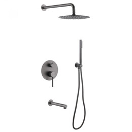 Душевая система для ванны Abber Emotion AF8817NG, никель - фото 