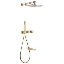 Душевая система для ванны Abber Rund AF8717G, золото матовый - фото 
