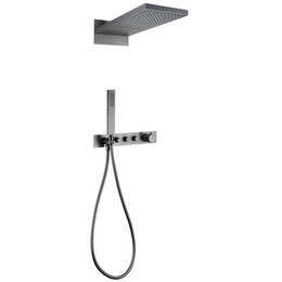 Душевая система для душа с термостатом Abber Rund AF8752NG, никель - фото 