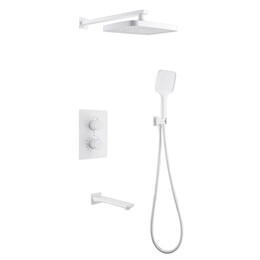 Душевая система для ванны с термостатом Abber Weiss Insel AF8050W, белый - фото 