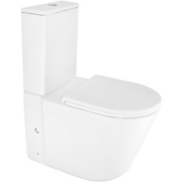 Унитаз-компакт безободковый Azario Lander AZ-1299A с тонкой крышкой микролифт - фото 