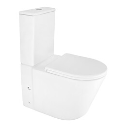 Унитаз-компакт безободковый Azario Lander AZ-1299A с тонкой крышкой микролифт - фото 