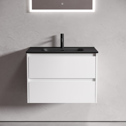 Тумба подвесная с раковиной-столешницей Sancos Libra 70 см LB70W (раковина Element CN7007MB) - фото 