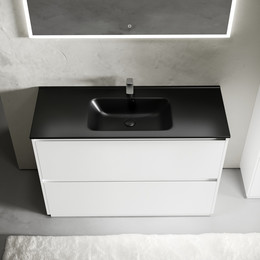Тумба напольная с раковиной-столешницей Sancos Libra Floor 120 см LB120F-1W (раковина Element CN7006MB) - фото 