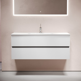 Тумба подвесная с раковиной-столешницей Sancos Urban 120 см UR120-1W (раковина Element CN7006) - фото 