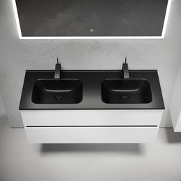 Тумба подвесная с раковиной Sancos Urban 120 см UR120-2W (раковина Element CN7004MB) - фото 