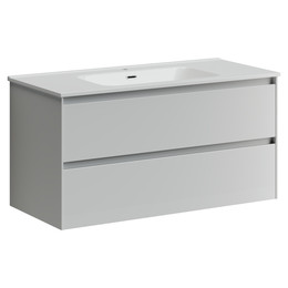 Тумба подвесная с раковиной-столешницей Sancos Cento 100 см CN100W (раковина Element CN7003) - фото 