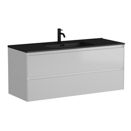 Тумба подвесная с раковиной-столешницей Sancos Cento 120 см CN120-1W (раковина Element CN7006MB) - фото 