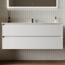 Тумба подвесная с раковиной-столешницей Sancos Cento 120 см CN120-1W (раковина Element CN7006) - фото 