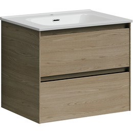 Тумба подвесная с раковиной Sancos Cento 60 см CN60KE, карпатская ель - фото 