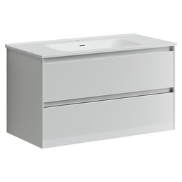 Тумба подвесная с раковиной-столешницей Sancos Cento 90 см CN90W (раковина Element CN7002) - фото 