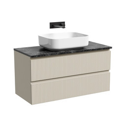 Тумба подвесная с раковиной Sancos Snob T 100 см SNT100CE, Beige Soft (раковина Element CN6011, столешница TT100A1) - фото 