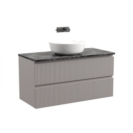 Тумба подвесная с раковиной Sancos Snob T 100 см SNT100SM, Doha Soft (раковина Element CN6013, столешница TT100A1) - фото 