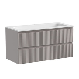 Тумба подвесная с раковиной Sancos Snob T 100 см SNT100SM, Doha Soft (раковина Grace CN7013) - фото 