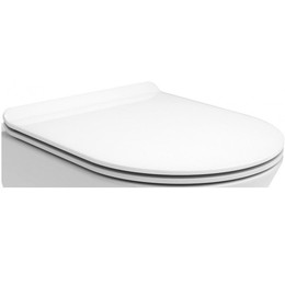 Сиденье с крышкой для унитаза Kerama Marazzi PLAZA Modern/BG Rimless Slim soft close+clip up PLMR.seat.02/WHT, цвет белый - фото 
