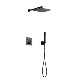 Душевая система для душа с термостатом Sancos Linn SC9022MB, чёрный матовый - фото 