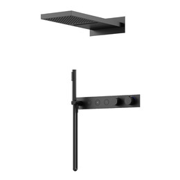 Душевая система для душа с термостатом Sancos Linn SC9023MB, чёрный матоавый - фото 