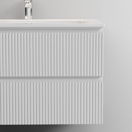 Тумба подвесная с раковиной-столешницей Sancos Snob T 100 см SNT100RW R, Bianco (раковина Grace CN7015) - фото 