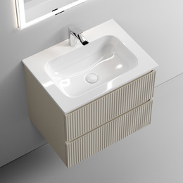 Тумба подвесная с раковиной Sancos Snob T 60 см SNT60CE, Beige Soft - фото 