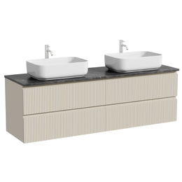 Тумба подвесная с раковиной Sancos Snob T 160 см SNT80CE, Beige Soft (раковины Element CN5043, столешница TT160A1X) - фото 