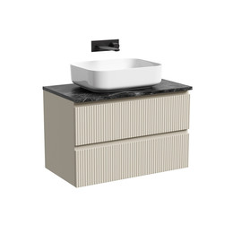 Тумба подвесная с раковиной Sancos Snob T 80 см SNT80CE, Beige Soft (раковина Element CN6011, столешница TT80A2) - фото 