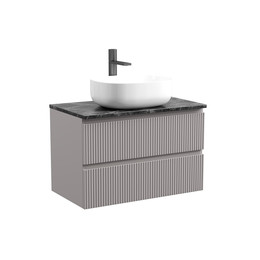 Тумба подвесная с раковиной Sancos Snob T 80 см SNT80SM, Doha Soft (раковина Element CN6018, столешница TT80A1X) - фото 