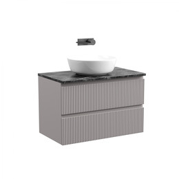 Тумба подвесная с раковиной Sancos Snob T 80 см SNT80SM, Doha Soft (раковина Element CN6013, столешница TT80A1) - фото 