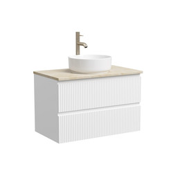 Тумба подвесная с раковиной Sancos Snob T 80 см SNT80W, Bianco (раковина Element CN6005, столешница TT80A2X) - фото 